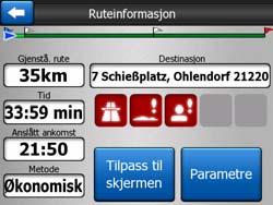 bensin. Optimering er kun for via punkter. Startpunktet og reisemålet ditt forblir selvfølgelig i deres posisjoner.