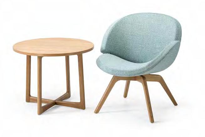 stol med ben i heltre bjørk Pan soffbord Twin stol med ben i massiv björk Pan coffee table Twin chair with legs in