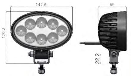 Vanntetningsgrad 8 stk. a 3 Watt.