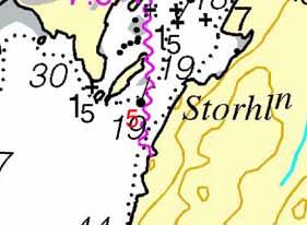 21/08 1084 Kart (Charts): 20, 22 1220. * (P). Hordaland. Onarheimsfjorden. Husavågen. Grunne. En grunne på 5.0m er rapportert i posisjon: 60 00.46 N, 05 48.80 E. Se skisse. Kart: 20, 22.