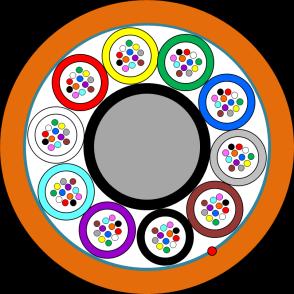 meget lange avstander. 200um single-mode fiber PVCD G.