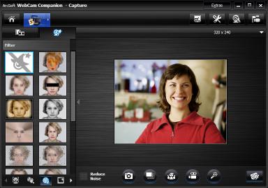Ta i bruk effekter på en video eller et bilde Mange av funksjonene i ArcSoft Magic-i Visual Effects er integrert i ArcSoft WebCam Companion, slik at du kan fortsette å bruke de samme effektene som du