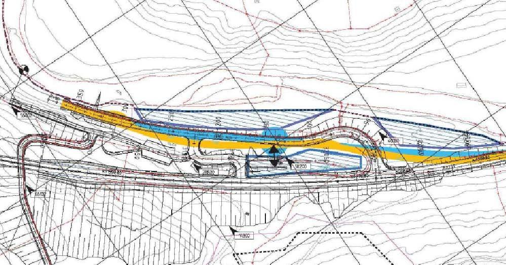 Nordre tunnelpåhugg - Korporalsbrua - Vegomlegging for bygging av ny E6 - Kortvarig