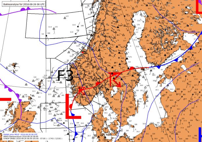 Statens havarikommisjon for transport VEDLEGG B Rapport om været i forbindelse med forliset den 26. august 2016 Fredag morgen den 26. august 2016 lå et lavtrykk rett utenfor kysten av sørvestlandet.