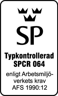 Overensstemmelsedeklarasjon SafetyRespects system SR Flex har testats och godkänts enligt arbetarskyddsstyrelsens författningssamling AFS 1990:12 Ställningar, 6 (SPs certifieringsregler SPCR 064),