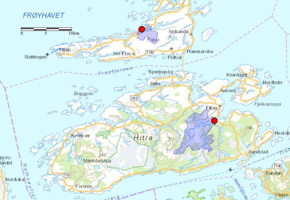 1.1.4 Feltparametre for fiskeanleggets og sammenligningsstasjonens nedbørfelt.