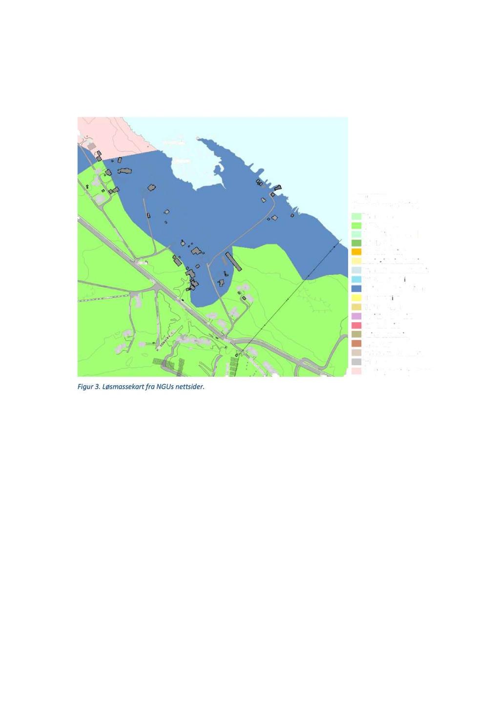 3.1.3 Avgrens områder med marine avsetninger Figur 3 viser kvartærgeologis kart over området med antatt utb redelse av marine avsetninger.