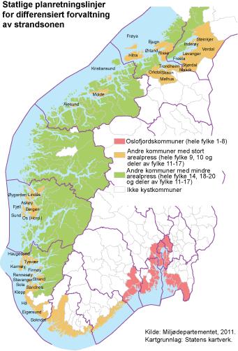 Nye signaler for strandsonen «Ny» plan- og bygningslov (2008) Naturmangfoldloven (2009) Statlige planretningslinjer for strandsonen (2011) Nasjonale forventninger for kommunal og regional planlegging