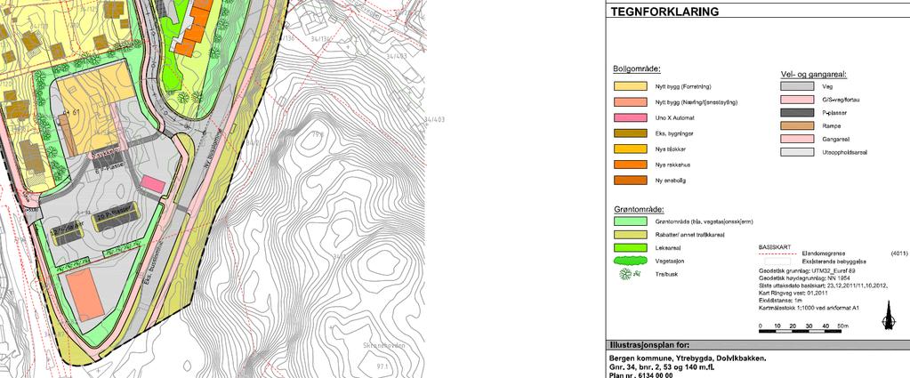 Det går fram av planbeskrivelsen at parkeringsdekning etter parkeringsnormen for Bergen kommune tilsier at det er behov for 70-85 parkeringsplasser innenfor BB1-BB3.