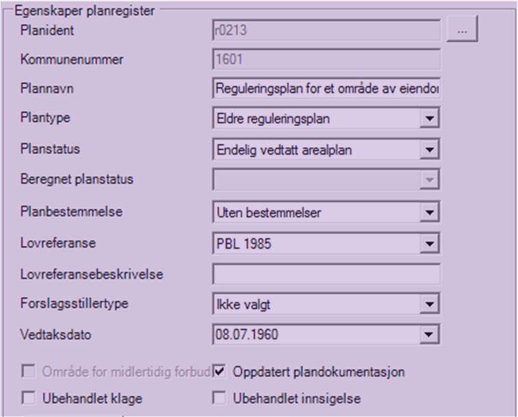 planstatus beregnes utifra