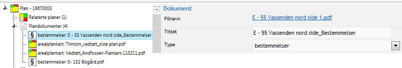 Åpne: Velg et dokument i lista og klikk på linken for å se på dokumentet.