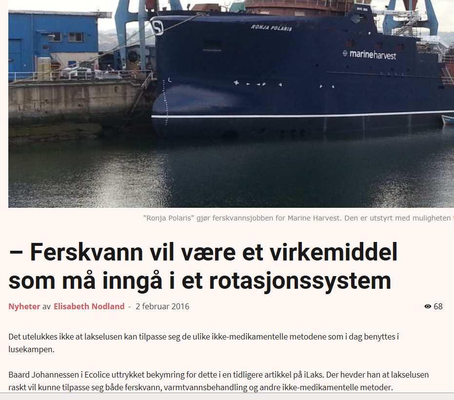 Ferskvann og varmtvann Ikke