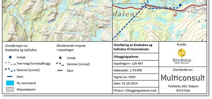 Deponiene vil bli dekket med jord og revegetert etter at anleggsarbeidet er avsluttet. Inntaket i Heievatn er tenkt plassert på nordre bredde.