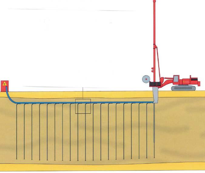 Side: 4 Figur 2 Prinsipp for installering av PVD vertikaldren Rekonsolidert kvikkleire vil imidlertid oppnå meget god styrke, som er vesentlig større enn hva styrken av kvikkleira var opprinnelig.