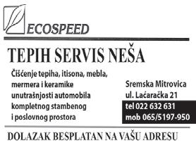 Тел: 625-879 и 064/191-58-14 - Про да јем Фи ат Сти ло 1.9 ЈТД го ди на про из вод ње 2002. Тел: 063/553-289 - Из да јем јед но со бан стан у Бло ку Б.