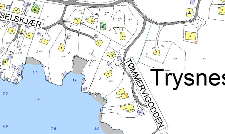 Bakgrunn for saken: Kart over eiendommen: Omsøkt eiendom Plan- og miljøutvalget gav i møte 29. april 2015 dispensasjon for oppføring av brygge på eiendommen. Vedtaket var enstemmig.