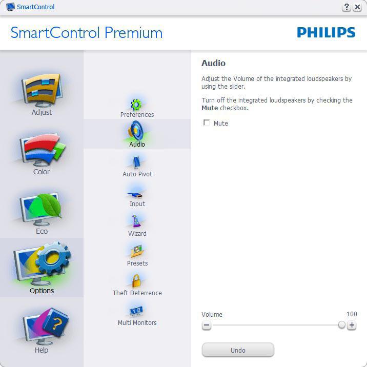 3. Bildeoptimering Options (Alternativer) > Input (Inndata) - Er kun aktiv når du velger Input (Inndata) fra rullegardinmenyen Options (Valg).