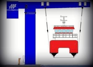 svingsystem for transport og plassering av båter inntil 80 tonn. Skal transportere båter som er løftet opp med kranen. 3.