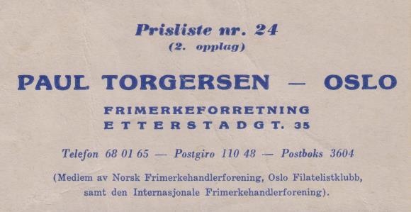 Frimerkehandel Torgersen gjenåpnet Tekst og foto: Jarle Teigøy I åtte timer, 15. og 16. oktober, ble Paul Torgersens frimerkehandel på Vålerenga gjenåpnet.