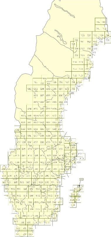 Databaserna N50 Terrängkartan Vägkartan Skala 1:50 000 1:50 000 1:100 000 Utbredning Hela Norge Ej heltäckande Hela Sverige N250 Oversiktskartan