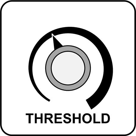 Brytere Treshold: Treshold (bakgrunnstone) bryteren settes til nivået hvor bakgrunnstonen blir hørt.
