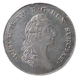 87 925 Sweden: 1 Riksdaler 1776. SM.43 01 1 500,- 926 Sweden: 1 Riksdaler 1776. SM.43 01 1 500,- 927 Sweden: 1 Riksdaler 1776/5.