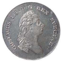 SM.48 01 1 500,- 940 Sweden: 1 Riksdaler 1782. SM.