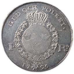 92 1003 1007 1003 Sweden: 1 Riksdaler 1795. SM.