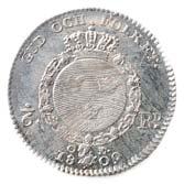 44 0/01 900,- 1069 Sweden: 1/6 Riksdaler 1809. SM.