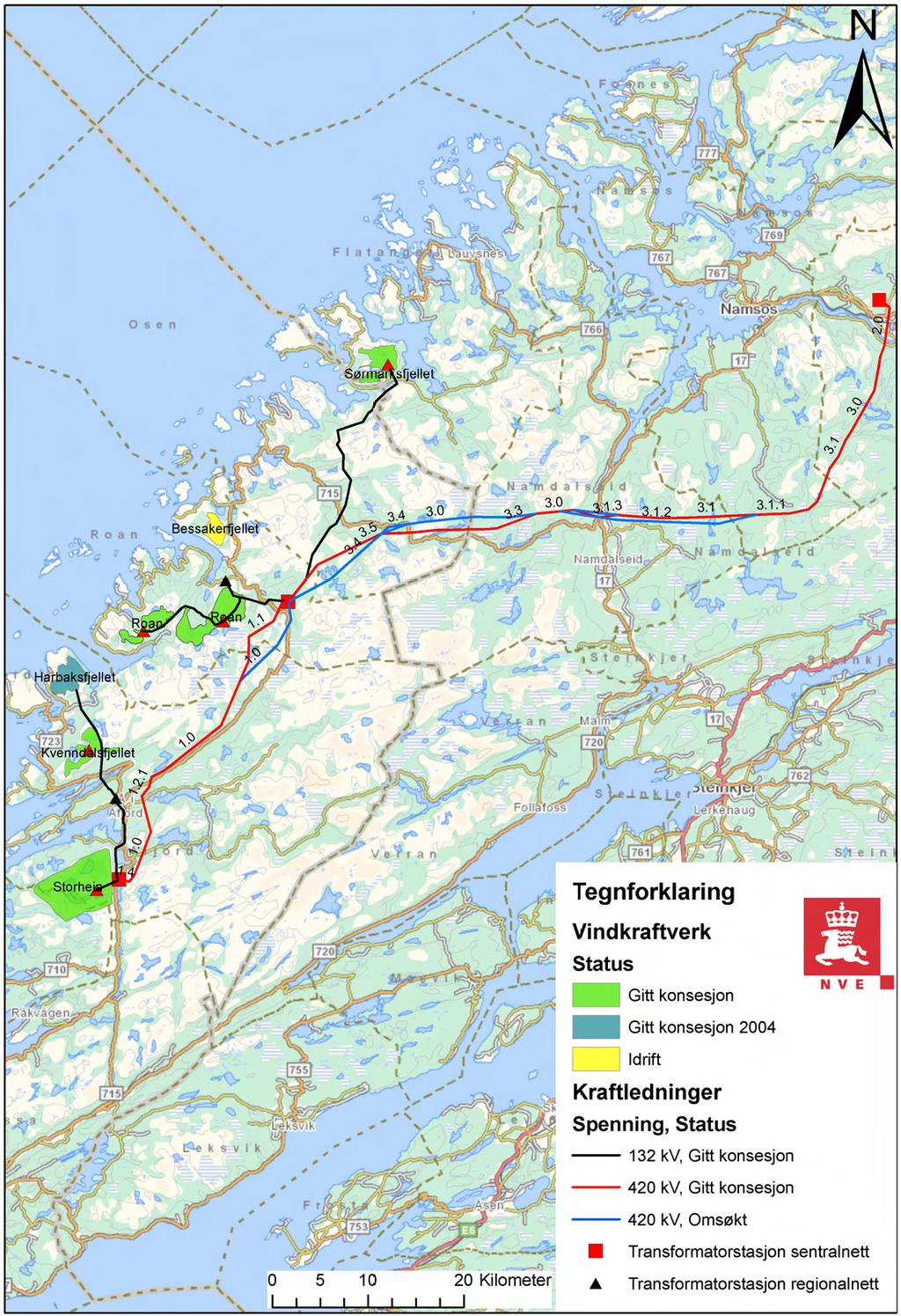 Figur 3: Kart over konsesjonsgitte