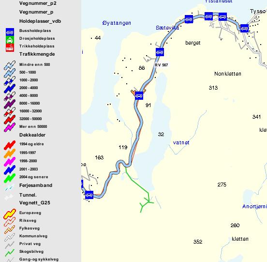 6.10 OFFENTLEG KOMMUNIKASJON/ KOLLEKTIVDEKNING Det er busshaldeplass ved inngangen til industriområdet. Det går buss forbi planområdet 5 gonger i døgeret.