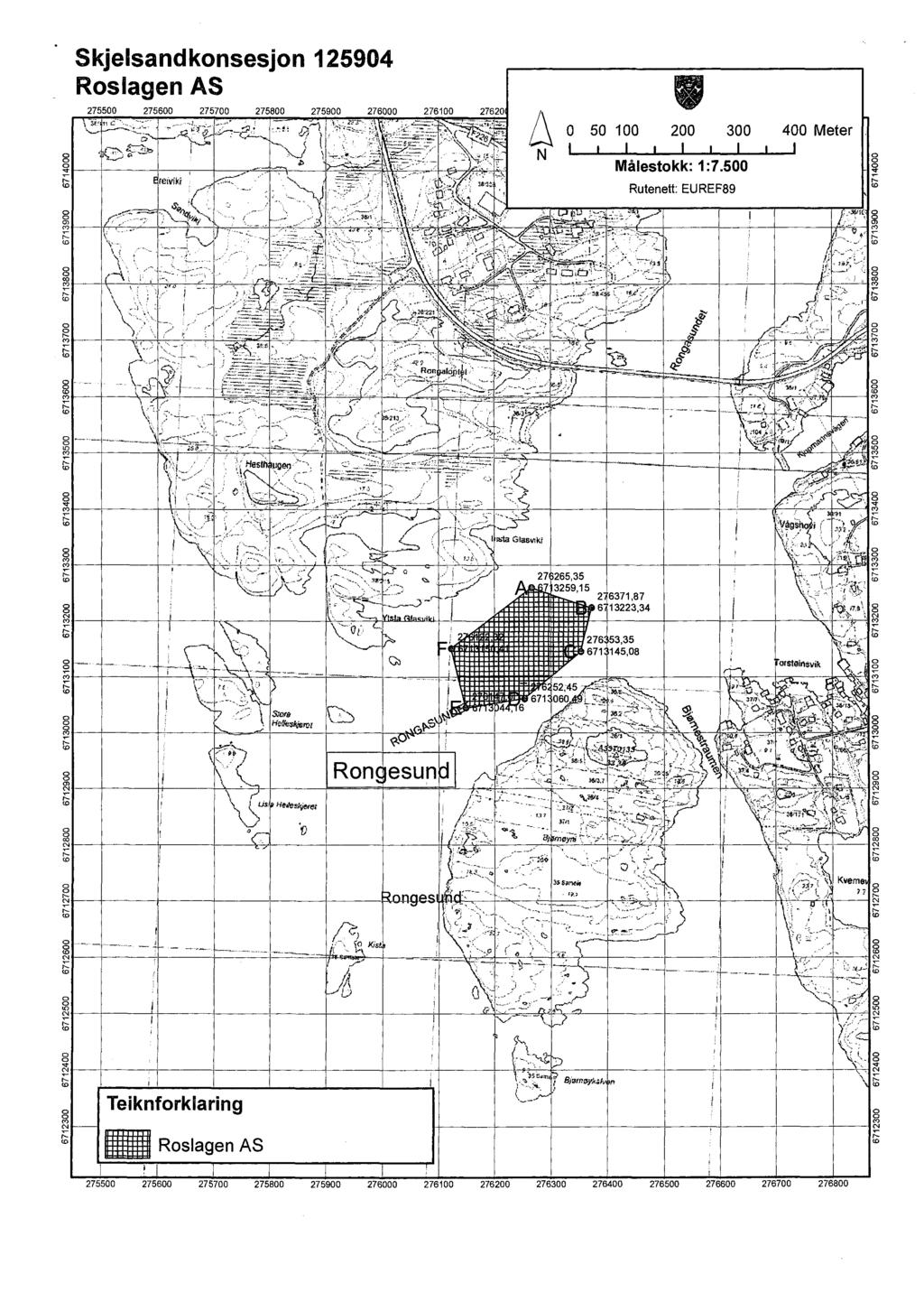 Skjelsandkonsesjon 125904 Roslagen ÅS 275600 276700