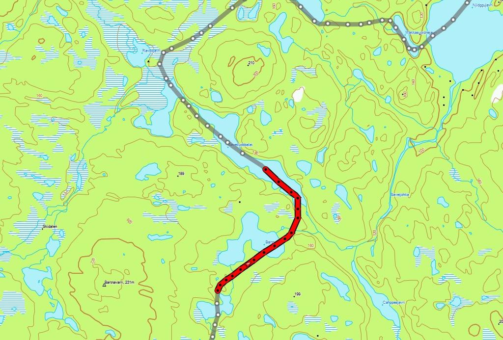 Side 38 av 72 Vurderinger I tillegg til dette har Ivar Balto i brev av 23.02.11 sendt inn forslag til endring av scooterløypetraseen for løype nr. 9.