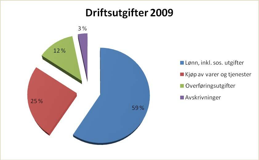 Utviklingen i driftsutgiftene Nedenfor presenteres oversikt over kommunens driftsutgifter.
