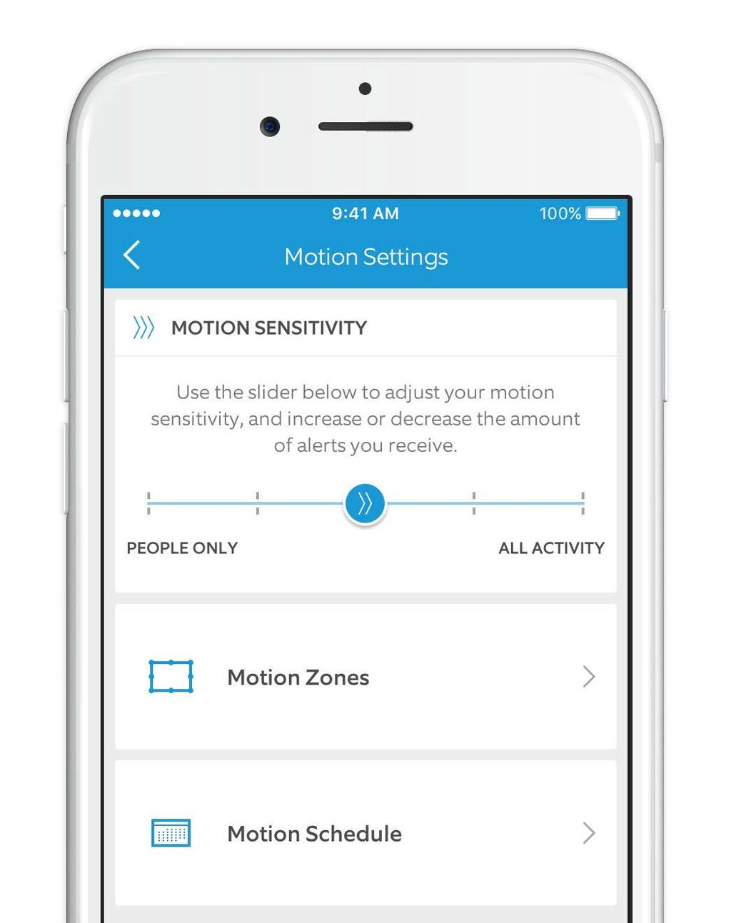 Velg Motion Settings for å