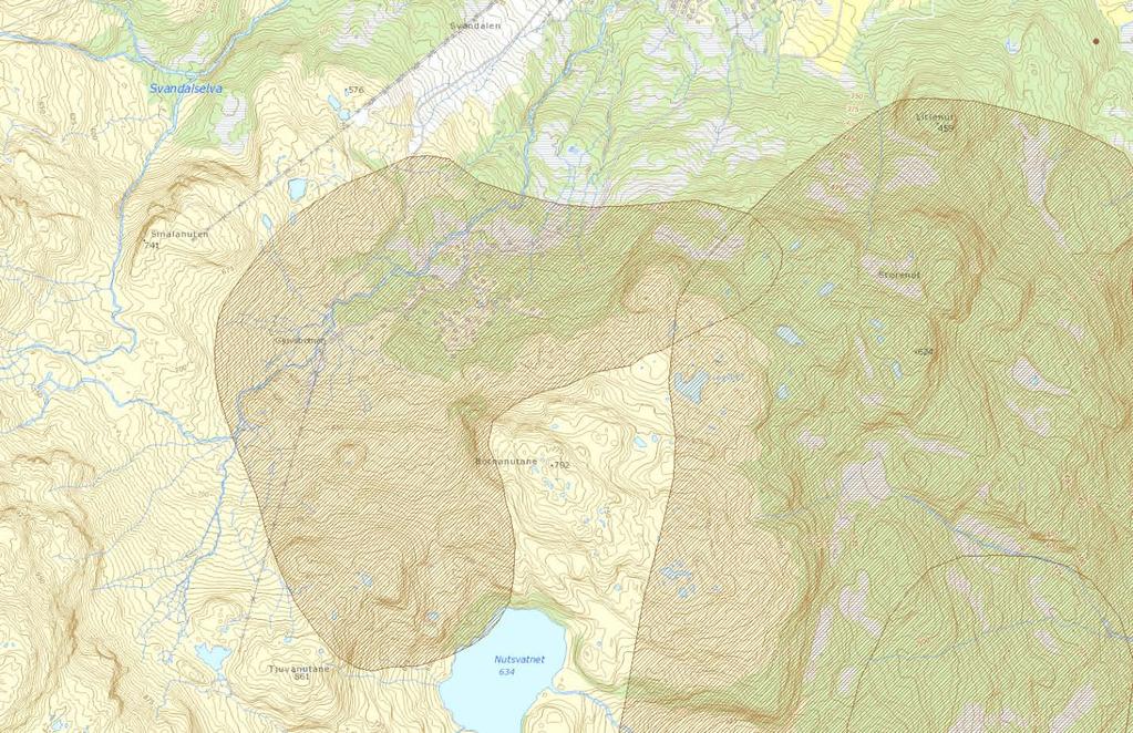 2.2.7 Plante-, dyreliv og naturtypar Det er ikkje registrert utvalde naturtypar, andre naturtypar, prioriterte arter, raudlisteartar, friluftsområder eller heilskapleg kulturlandskap innafor området