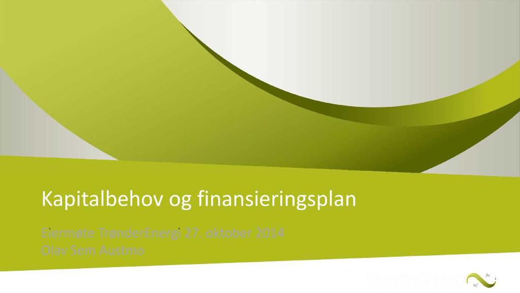 Kapitalbehovog finansieringsplan