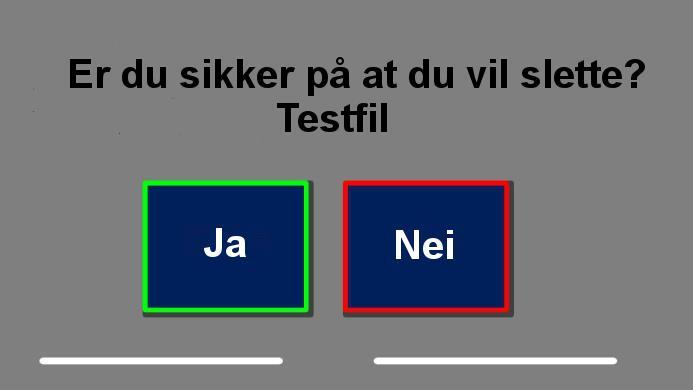 Velg Ja for å utføre sletting eller Nei for å avbryte, i begge tilfeller går maskinen tilbake til fil-oversikten. 5.2.4. Stemme.