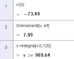 Eller: V h 3 R Rrr Oppgave 7 En fallskjermhopper som hoppet ut fra et fly hadde konstant fart 50 m/s da han utløste fallskjermen.