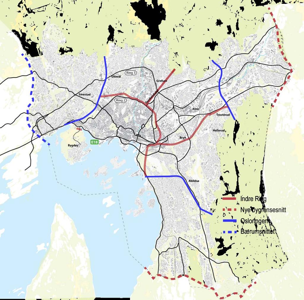 Oslo vest Oslo nordøst Oslo sør Figur 1: Mulige virkeområder for sonebasert timesregel Ved beslutning om valg av felles timesregel, ble det også lagt vekt på at sonebasert timesregel er mer