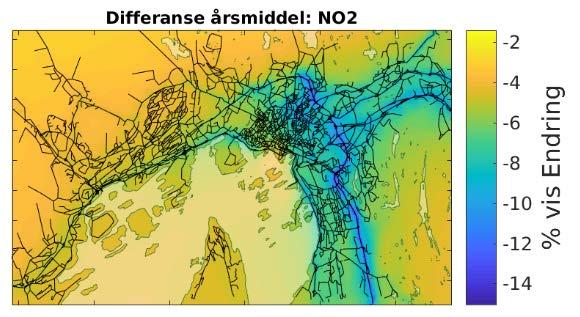 2020 i områder markert med rødt forventes grenseverdien å bli overskredet og