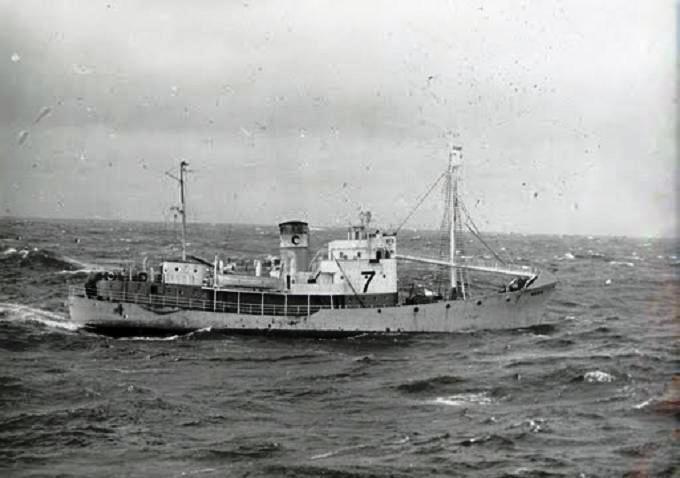 SFJ00219520520001 DS/Hvb NEBB 1952 DS/Hvb NEBB (SFJ002195205) Type: Dampskip, hvalbåt (Fredrikstad design) / steam ship, whale catcher (Fredriksstad-design), single screw IMO no: 5248255 Flagg