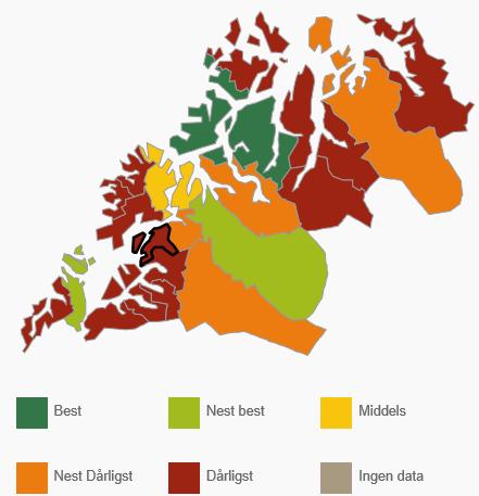 4.2 Næringsutvikling, attraktivitet og vekstkraft 4.2.1 Kommune-NM Kommune-NM er en årlig rangering NHO gjør av kommunene i Norge.