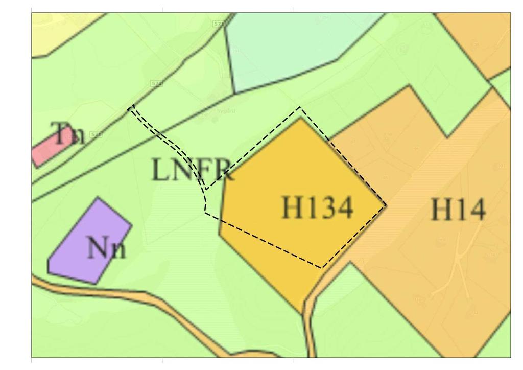 Avgrensning og størrelse på planområdet Planområdet skilles ut fra Gnr.124, Bnr.12. Planens begrensning, levert av Geodatakontoret, følger eksisterende grenselinjer.