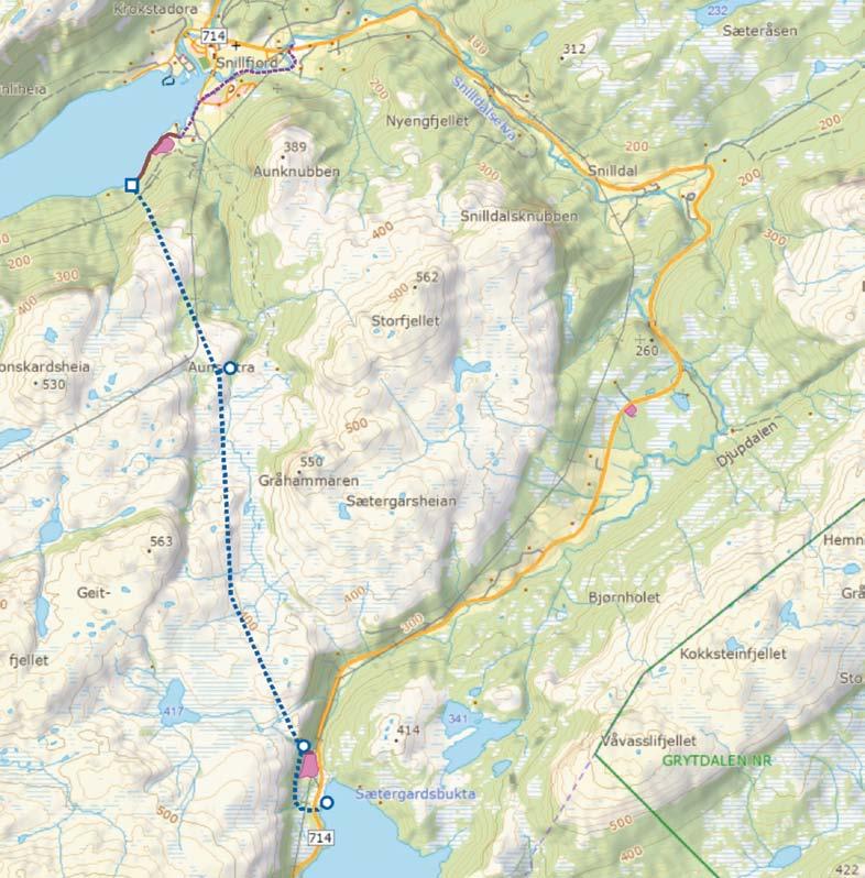Kartskisse over Snillfjorden kraftverk Videre saksgang NVE vil stå for behandlingen av utbyggingssaken sentralt.