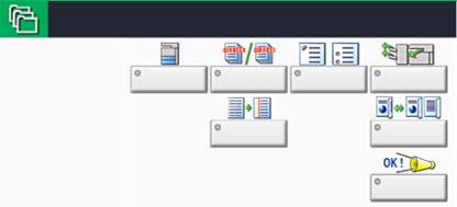 Bruke ulike funksjoner > Funksjoner som er tilgjengelige på maskinen USB-minne For å konfigurere innstillingene for funksjoner, velg fanen og trykk på funksjonstasten. Klar for utskr. fra Boks.