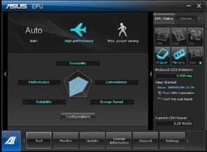 Verktøy Tool (Verktøy)-menyen inklude rer panelene EPU, Probe II, og Sensor Recorder. EPU EPU er et energieffektivt verktøy som tilfredsstiller forskjellige databeregningsbehov.