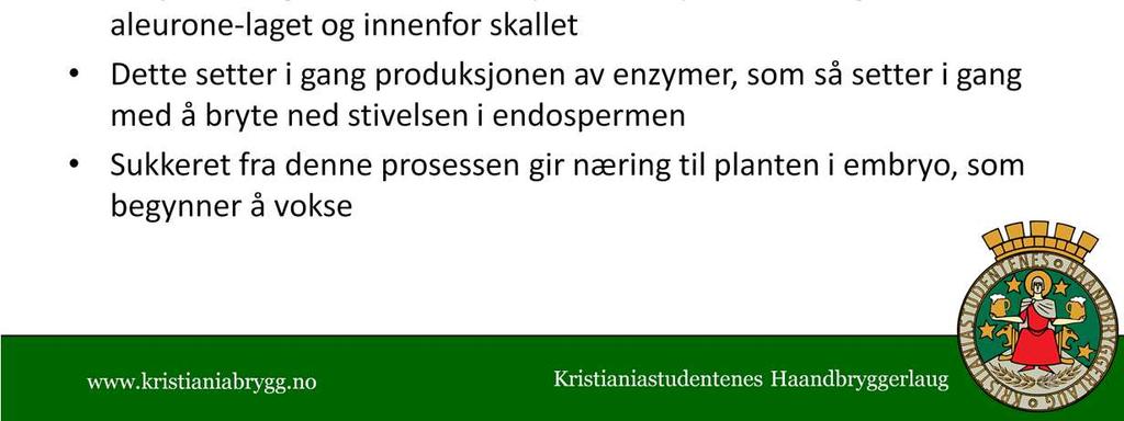 Fokus på bygg i det følgende, men prinsippene vil være tilsvarende for andre kornslag Bygg har tre