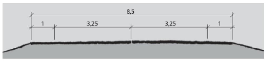 32 5.3 Vegutforming og -standard 5.3.1 E134, sør for kulverten Dimensjoneringsklasse H1 er lagt til grunn for utforming av E134, sør for kulverten mellom Vormedalsvegen og Salhusvegen.