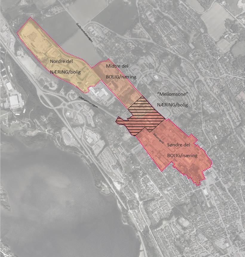 4.2 Byutvikling Nord Studien Byutvikling Nord ble utarbeidet av Rambøll på vegne av Lillehammer kommune.